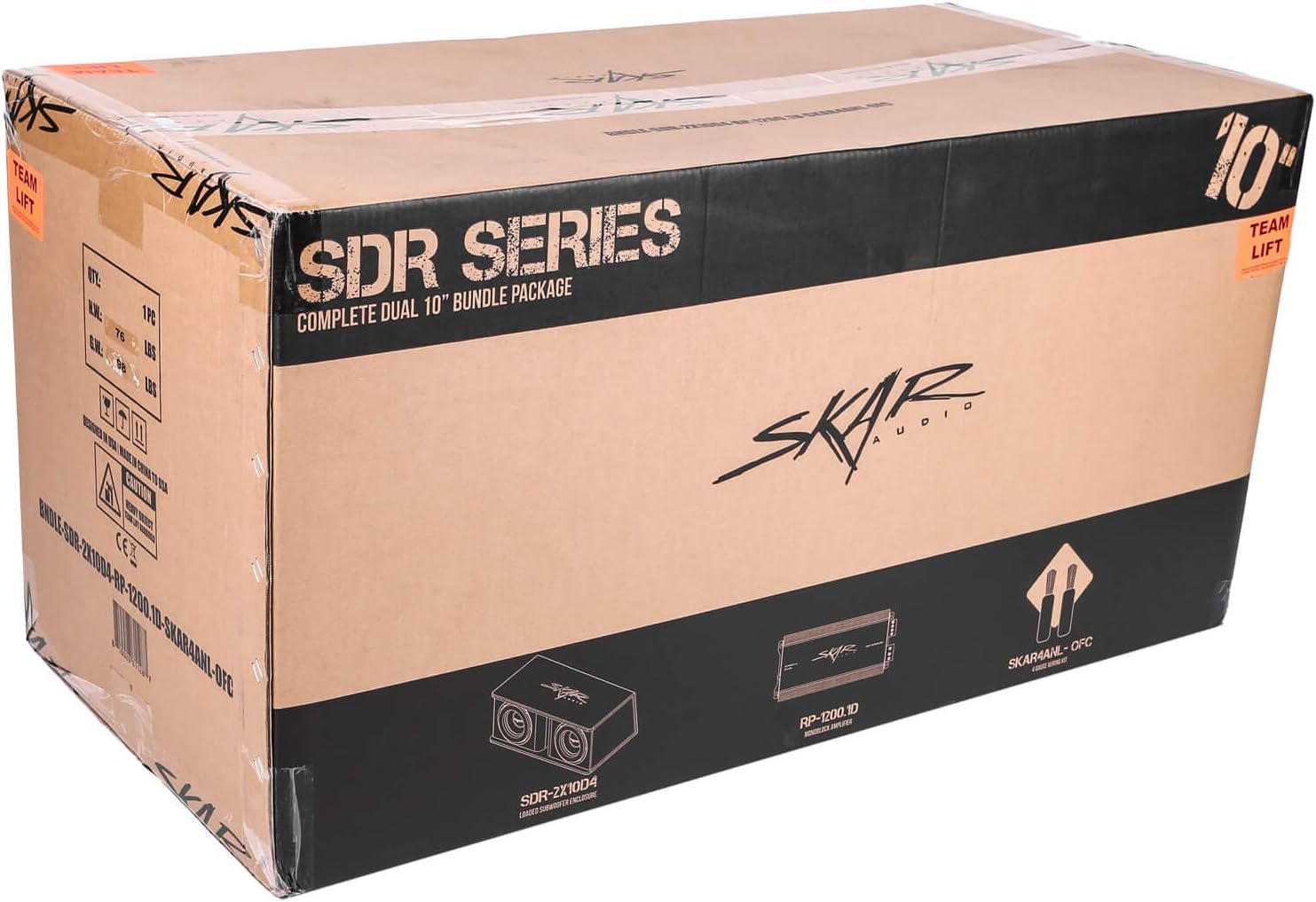 Dual 10" 2,400 Watt Loaded Subwoofer Enclosure with Amplifier Y61208