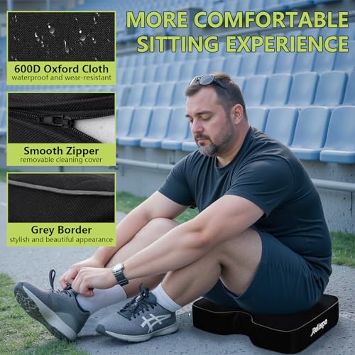 Stadium Seat Cushion with Memory Foam Waterproof Extra Thick O925