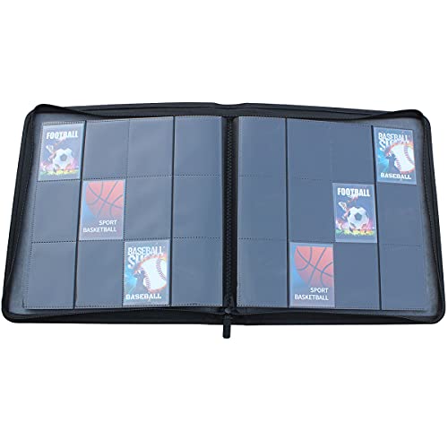 12-Pocket Black Double-Sided Trading Card Album, 480 Pockets W791802