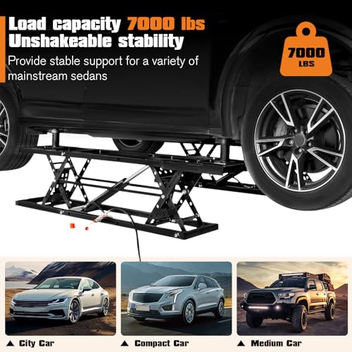 Portable Car Lift, 7000 LBS, 28" Maximum Height W58586