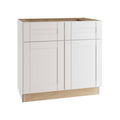 Vesper White Shaker Assembled Plywood 33 in. x 34.5 in. x 24 in. Sink Base Cabinet G291257