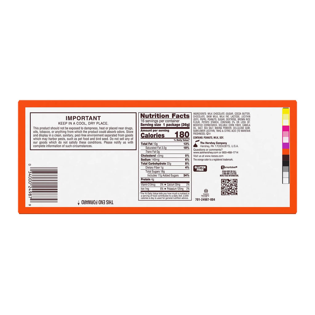 Milk Chocolate Peanut Butter Cups Candy, 1.3 oz, 16 Count P1199