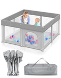 Orange Foldable Baby Playpen 50"×50" with Ocean Balls*50 N336838