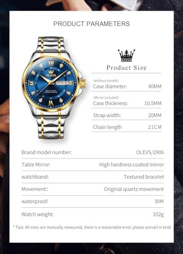 Gold Stainless Steel Quartz Dress Watch U5319