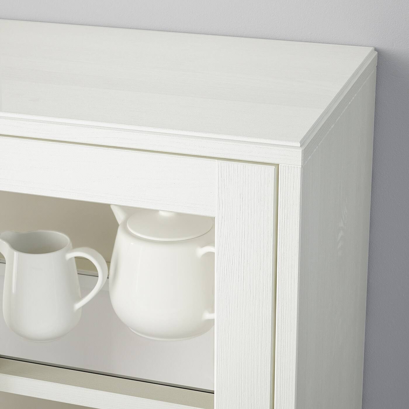 White Glass-Door Cabinet Z783216