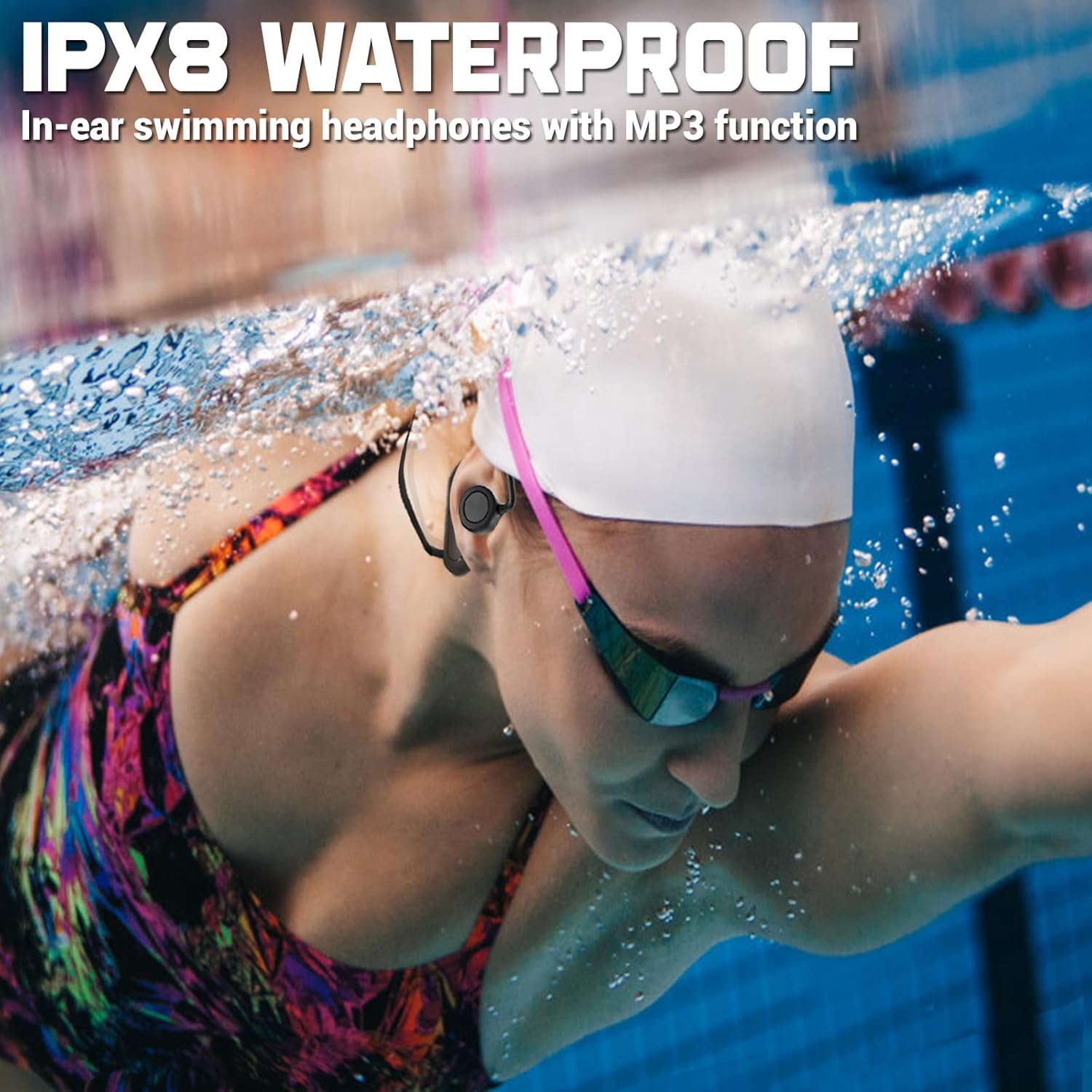 IPX8 Waterproof In-Ear Stereo Wireless Sports Headphones U77842