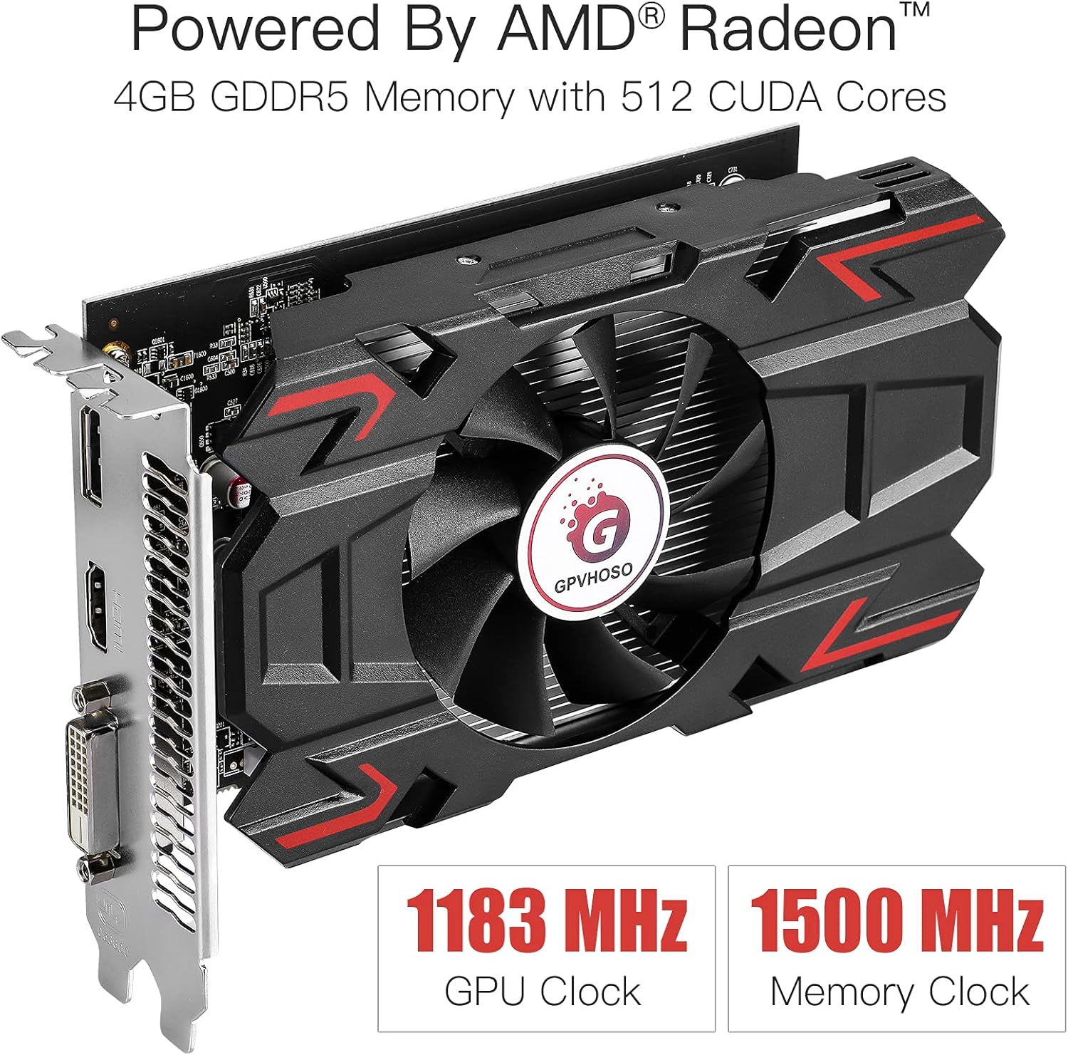 AMD Radeon RX 550 4GB GDDR5 128 Bit PCI Express 3.0 Graphics Card U732836