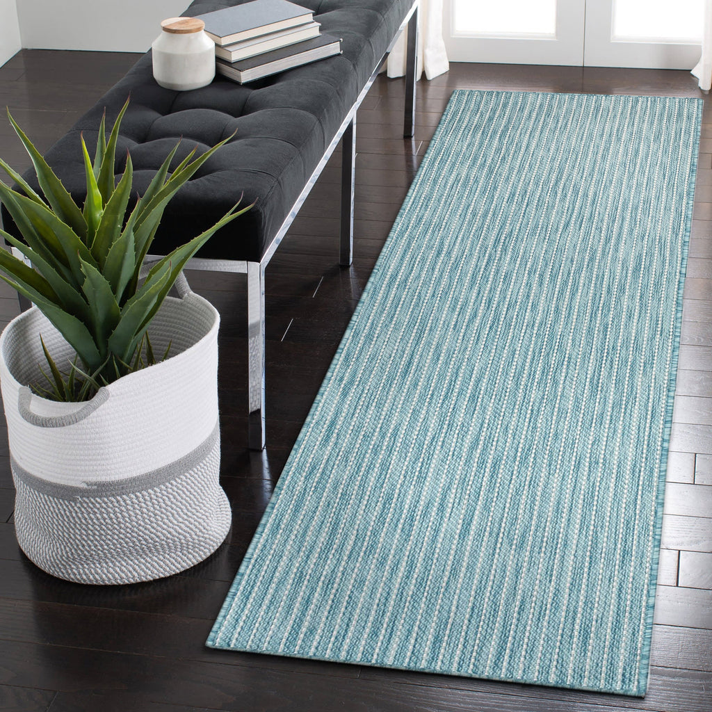 Carmel Texture Stripe Indoor Outdoor Area Rug