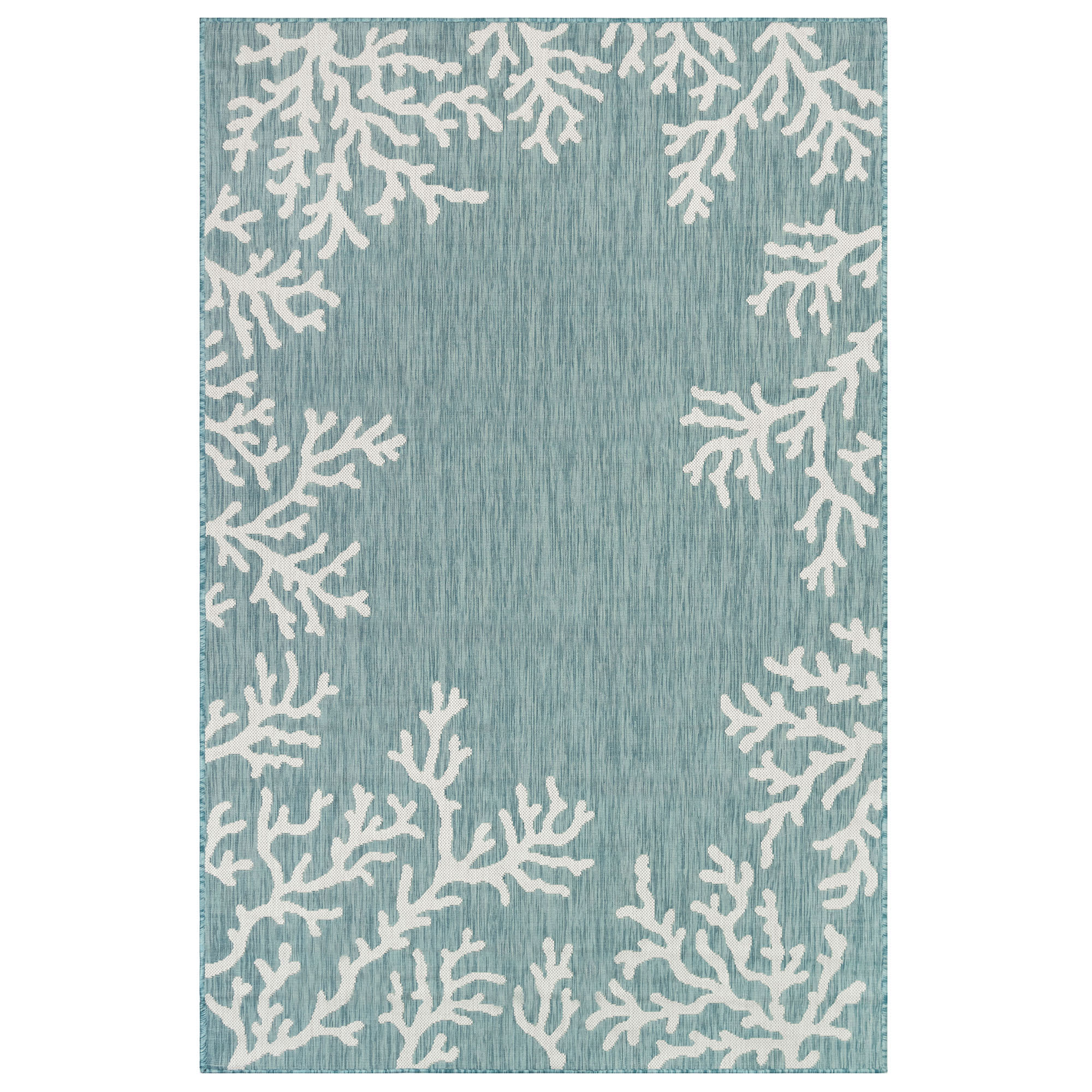 Carmel Coral Border Indoor Outdoor Area Rug