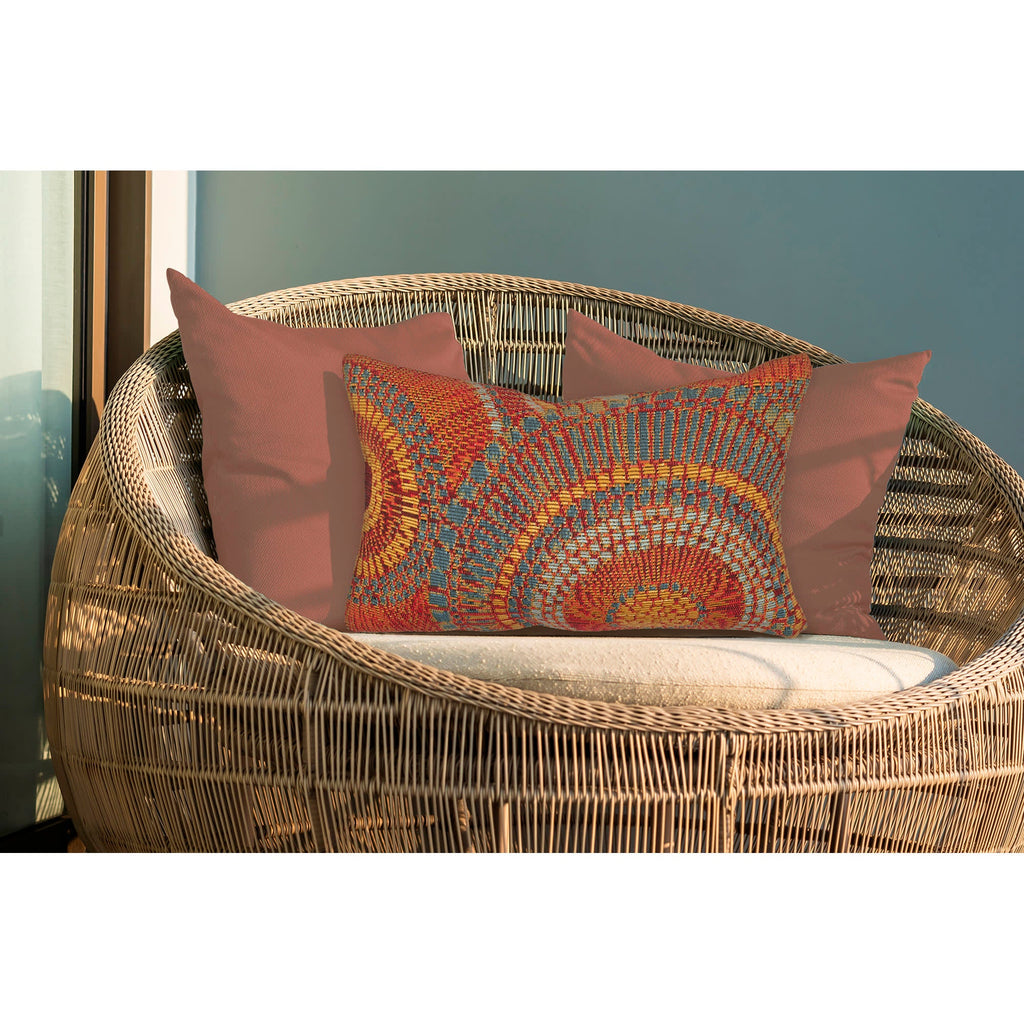 Marina Circles Indoor Outdoor Throw Pillow