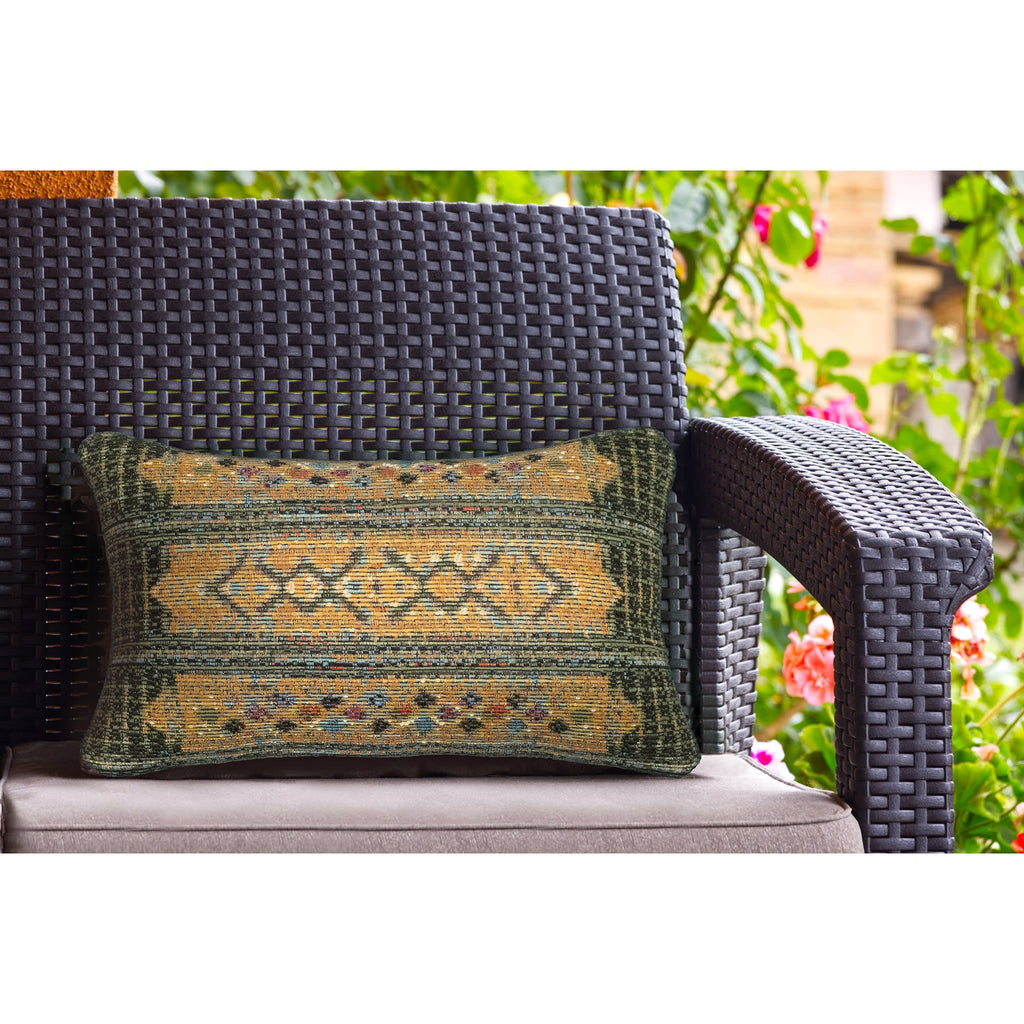 Marina Tribal Stripe Indoor Outdoor Throw Pillow