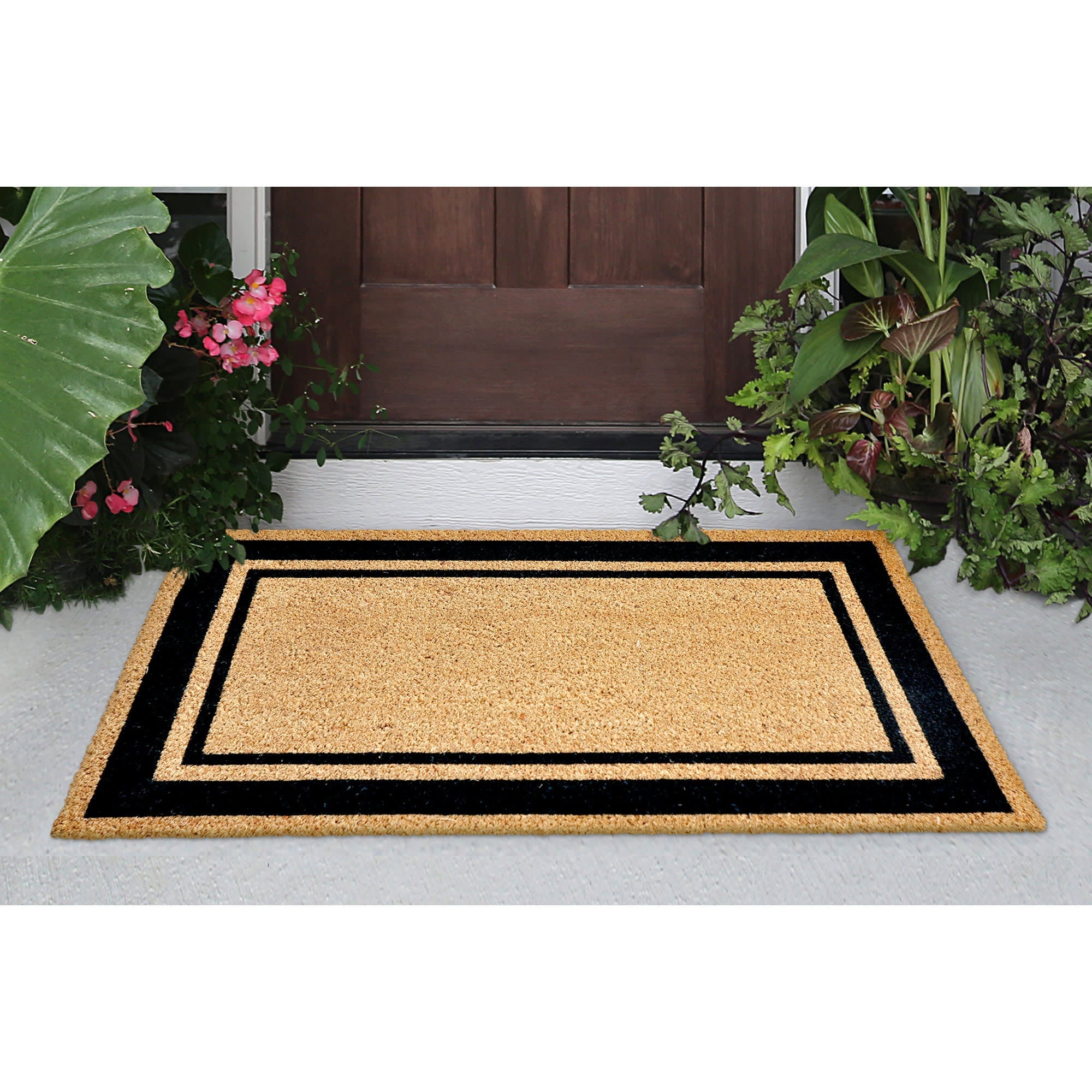 Natura Double Border Coir Doormat with Non-Slip Backing