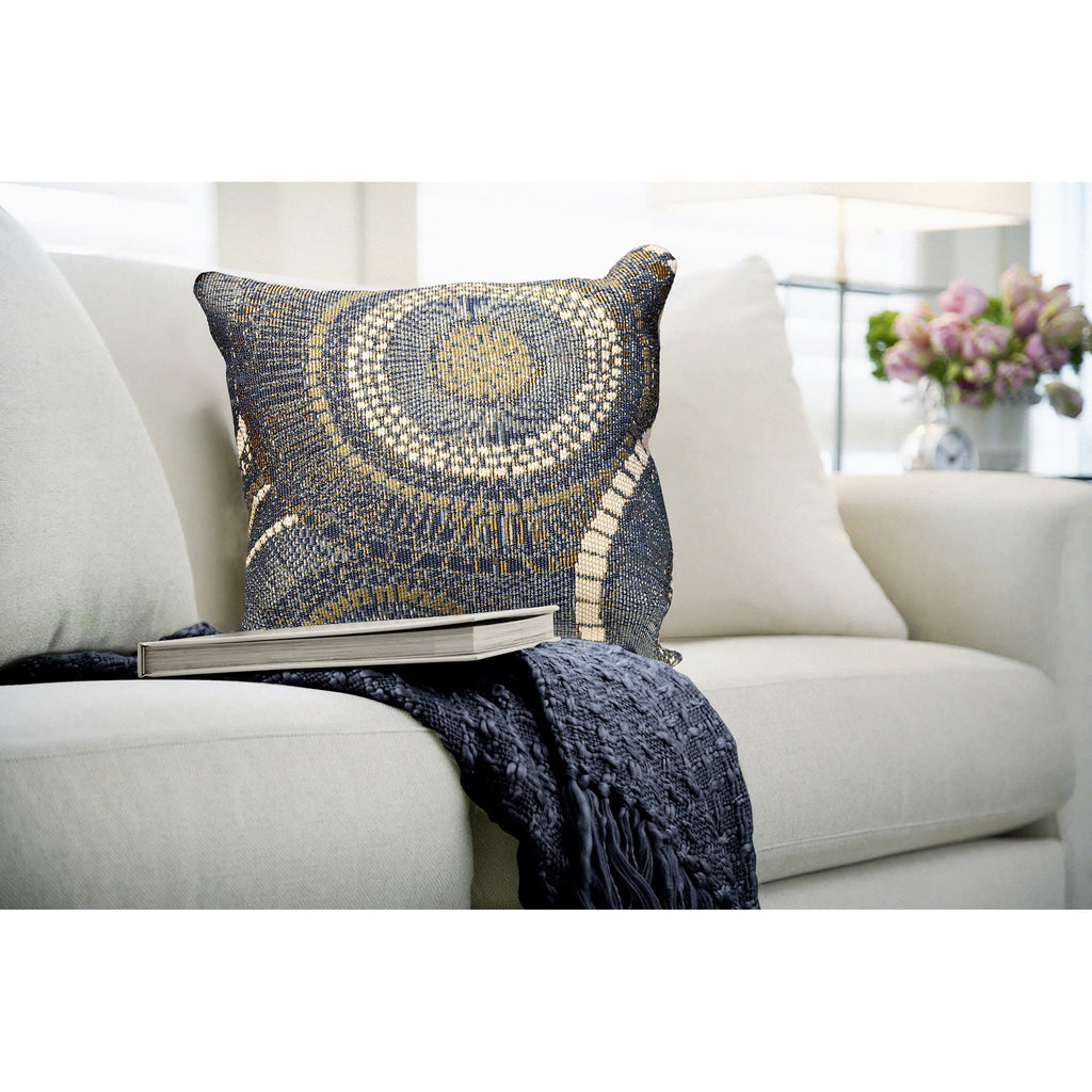 Marina Circles Indoor Outdoor Throw Pillow