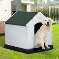 White Large Plastic Dog House with Elevated Floor D83500