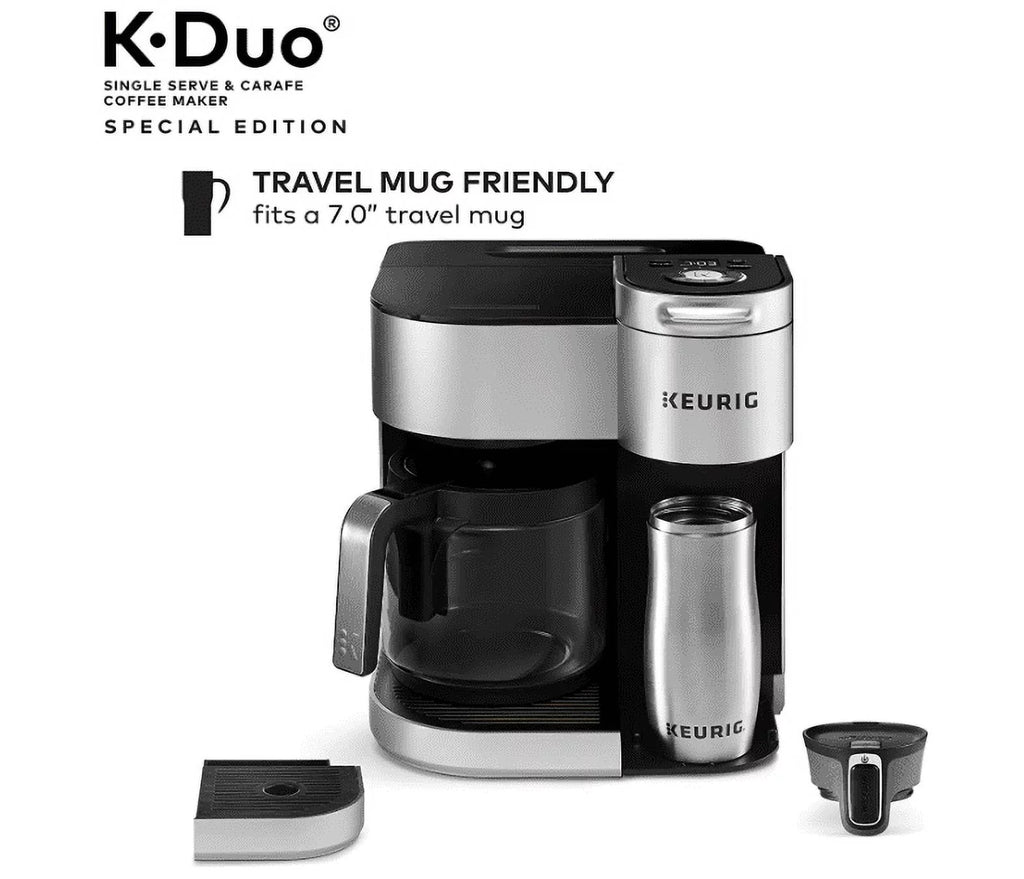 Silver Single Serve and 12-Cup Drip Coffee Maker U507