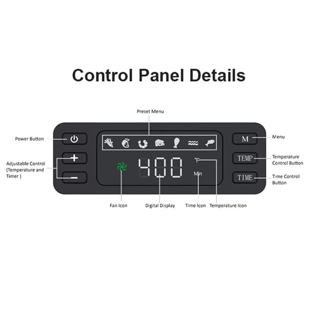 6 Quart 7-In-1 Digital Air Fryer Oven Y510126