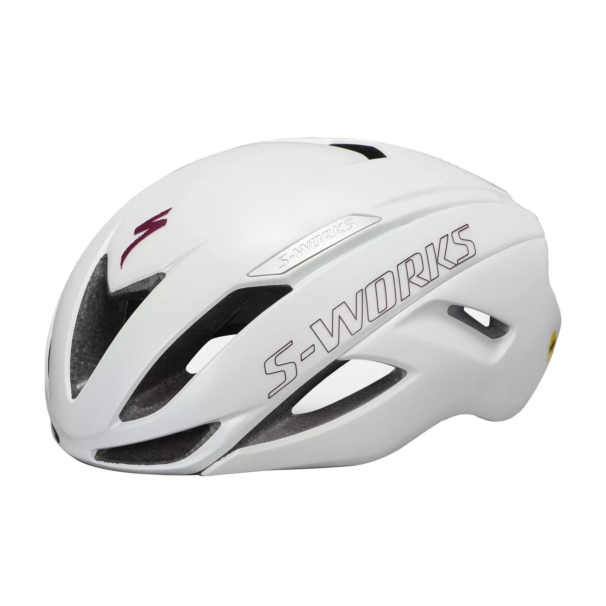 Matte Gloss Metallic White Maroon Bicycle Helmet M33888