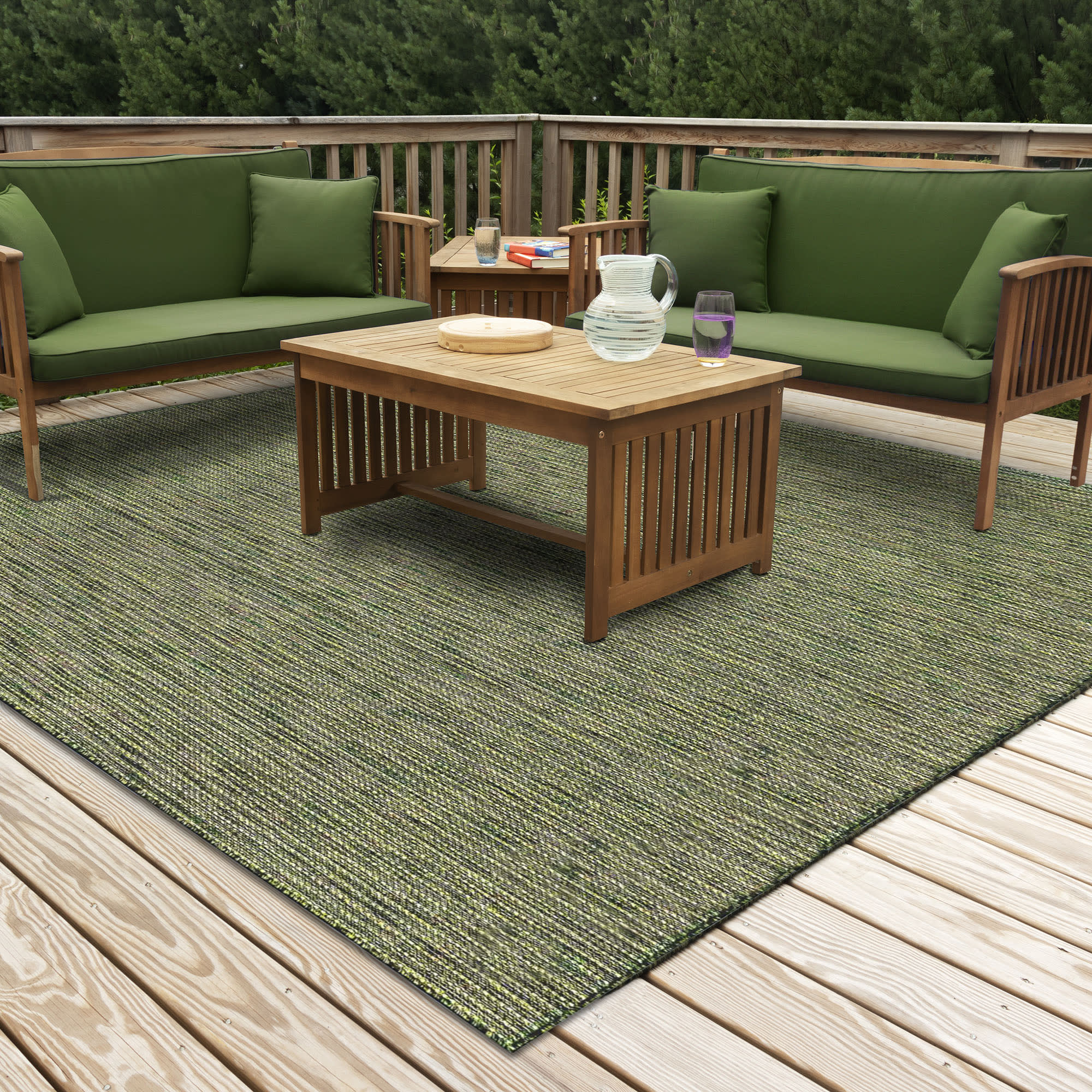 Carmel Texture Stripe Indoor Outdoor Area Rug