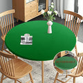Reversible Waterproof Elastic Stretch Round Tablecloth, Red Z324