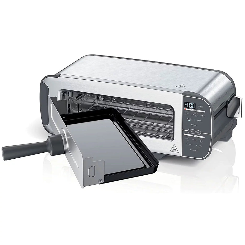 2-in-1 Compact Toaster Oven 2-Slice Capacity Stainless Steel G50592