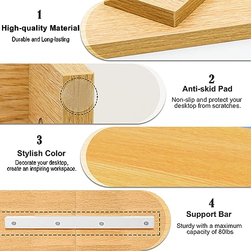 Wooden Monitor Stand Riser 2 Tier Laptop Stand with Storage X680399