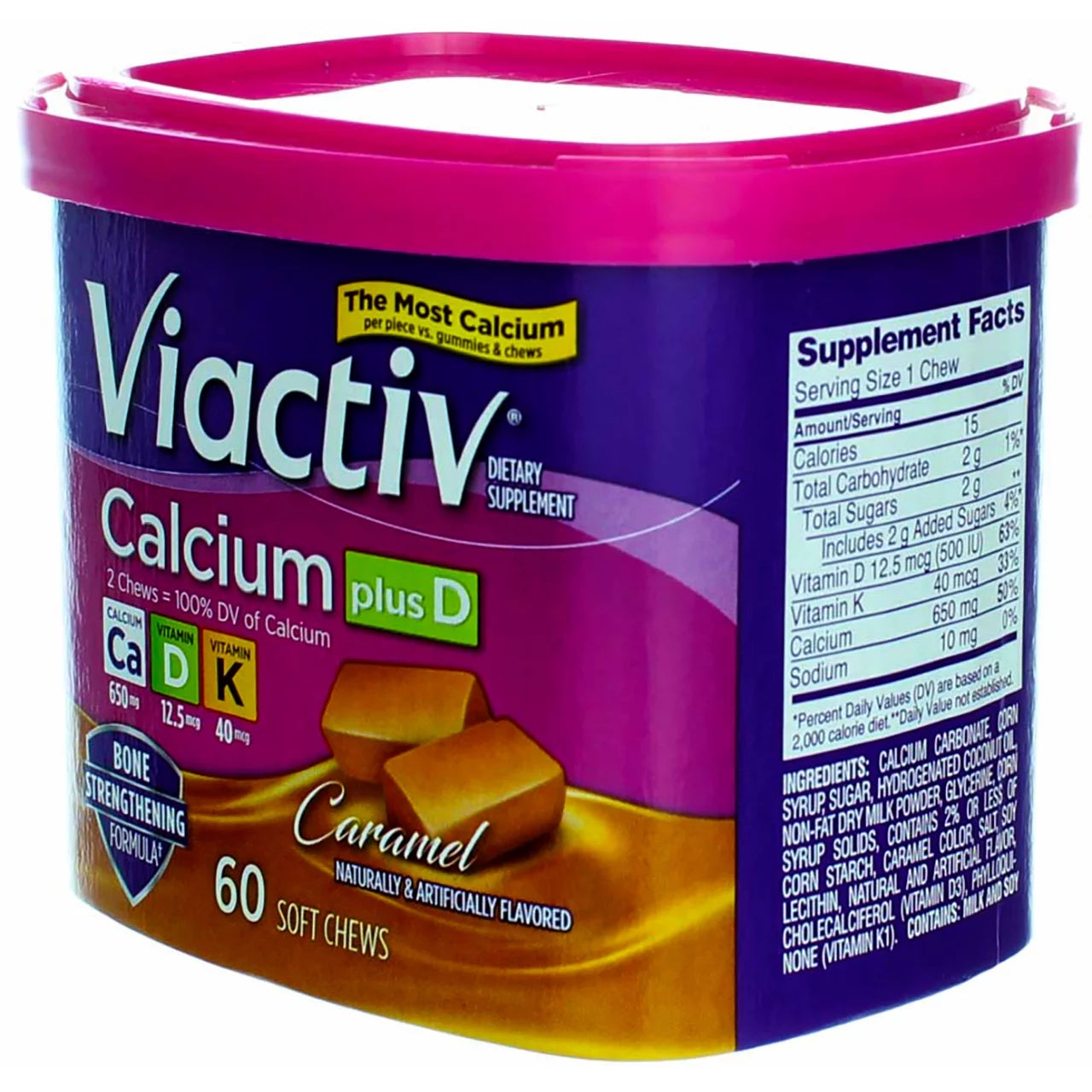 Calcium Soft Chews Caramel 60 Each (Pack of 3) Z92053