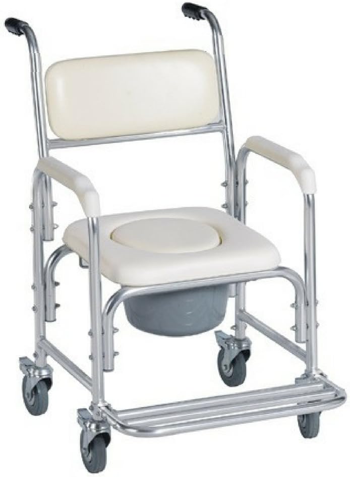 Medical Commode Toilet Rolling Shower Chair With Casters A362242