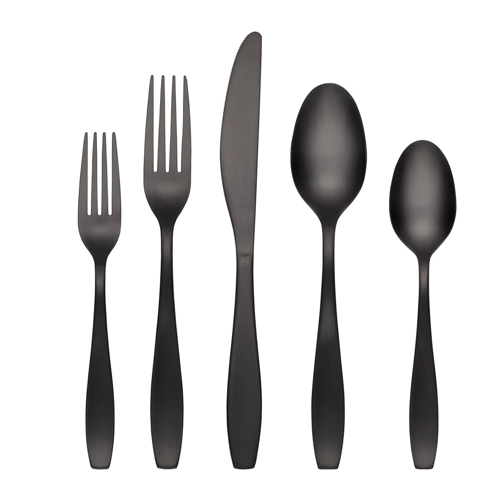 20-Piece Black Satin Flatware Set G66741