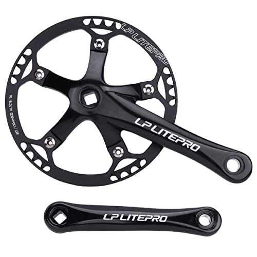 170mm Folding Road Bicycle Crank Arm Set 130 Bike Square Taper Crankset Single Speed Chainring U90885