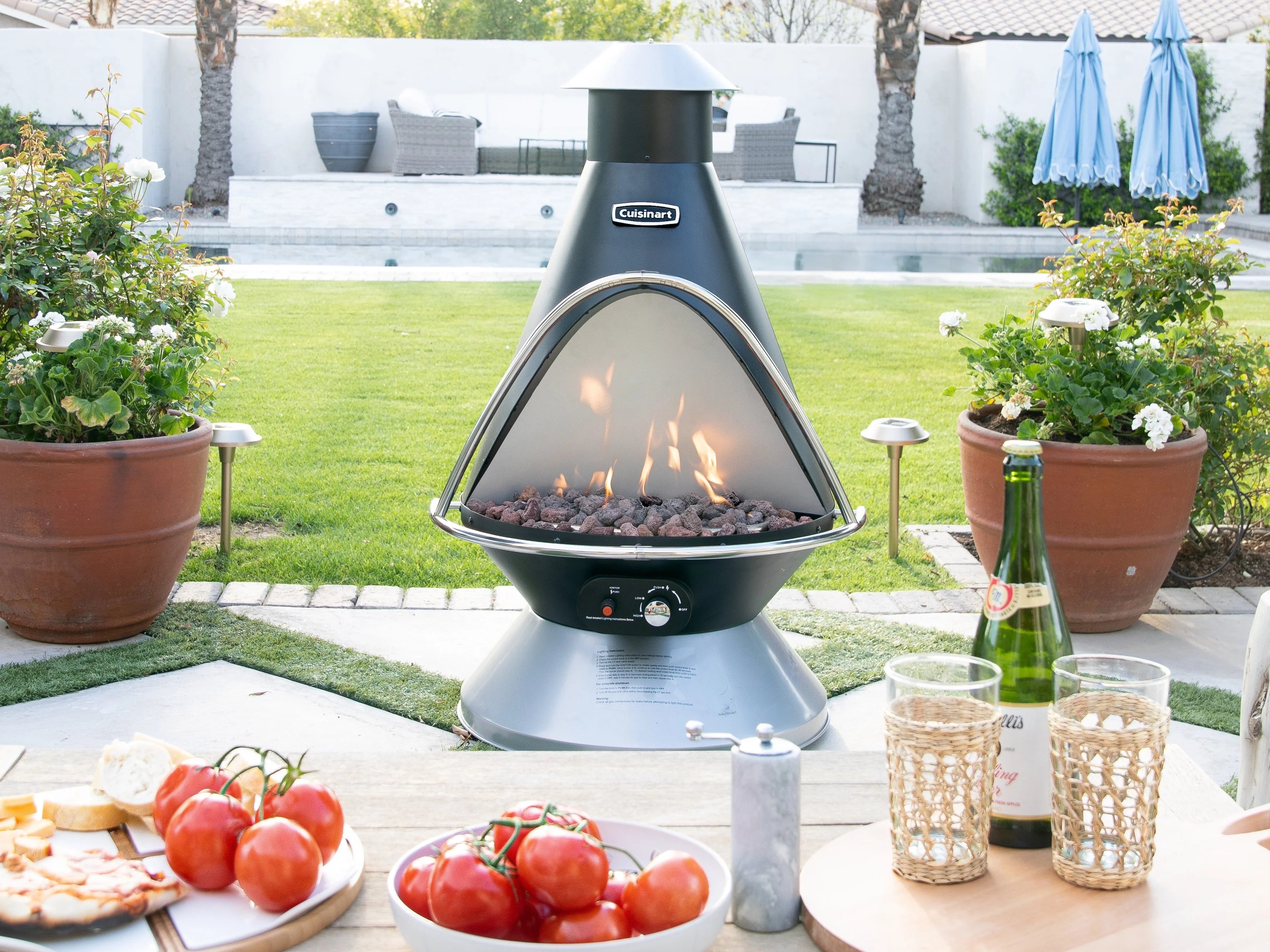 Propane Fire Pit with Tip-Over Safety Switch F5020
