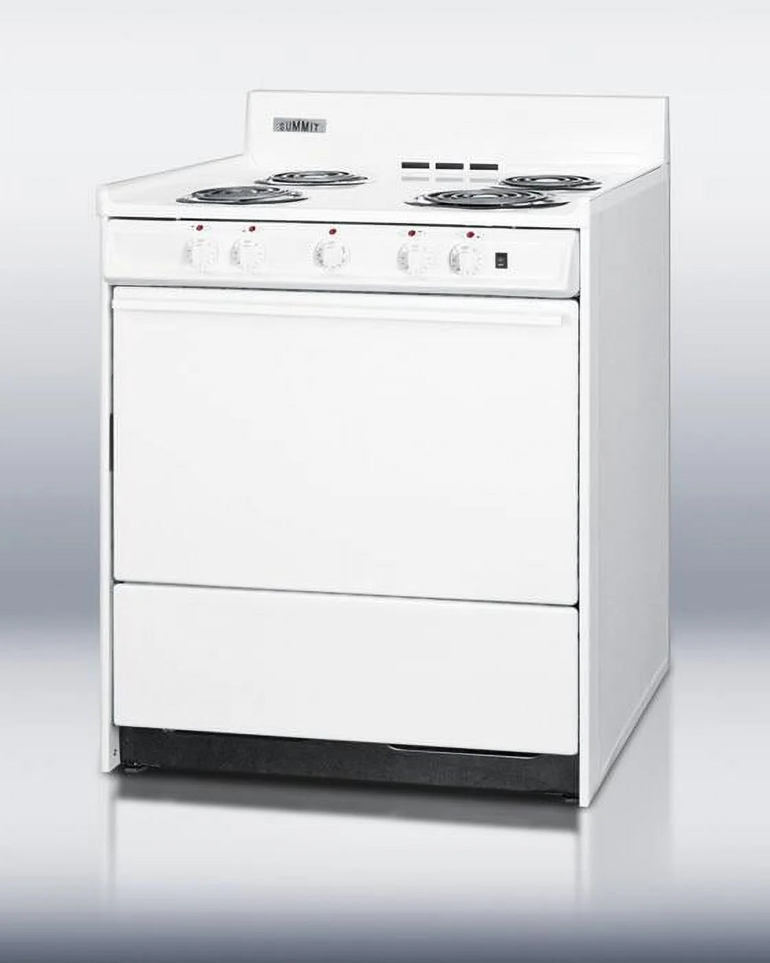 30" Freestanding Electric Range with 4 Burners 3.6 Cu. Ft. Capacity Manual Clean Storage Drawer Porcelain Oven in White E813