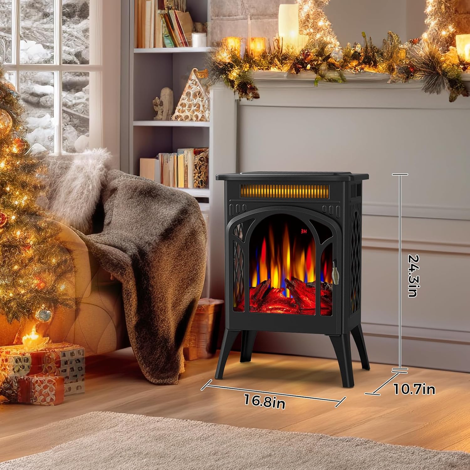 1500W Infrared Electric Stove Heater with Remote Control D77744