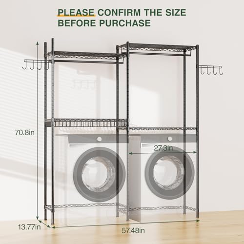 2 Tiers Adjustable Height Clothes Drying Rack J527