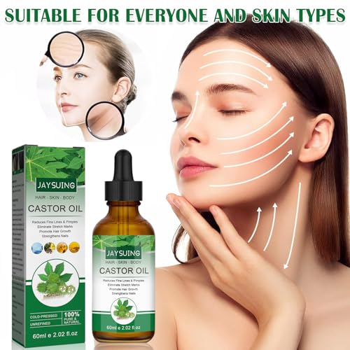 Cold Pressed Pure Castor Oil in Glass Bottle M526