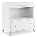 Bianca White Natural Convertible Changing Table with Drawer K41385