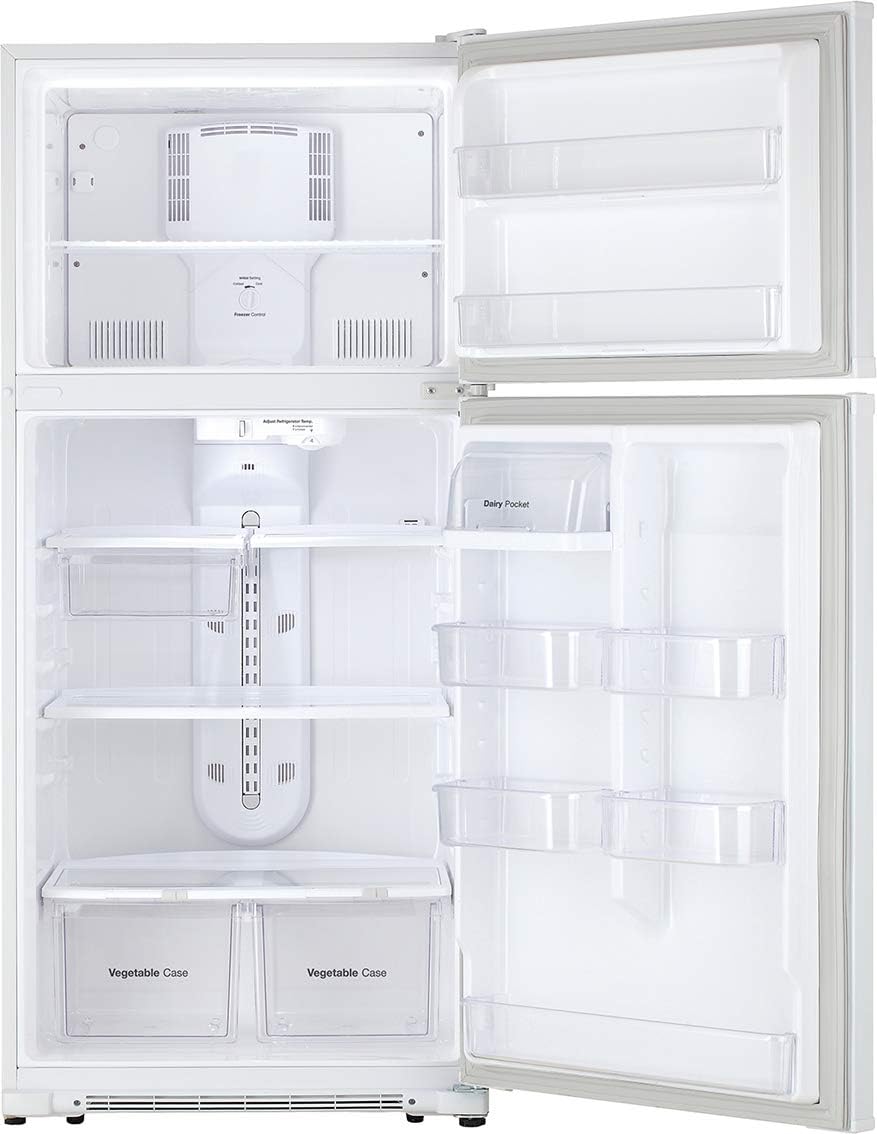 White 18 Cu.Ft Top Mount Refrigerator H852