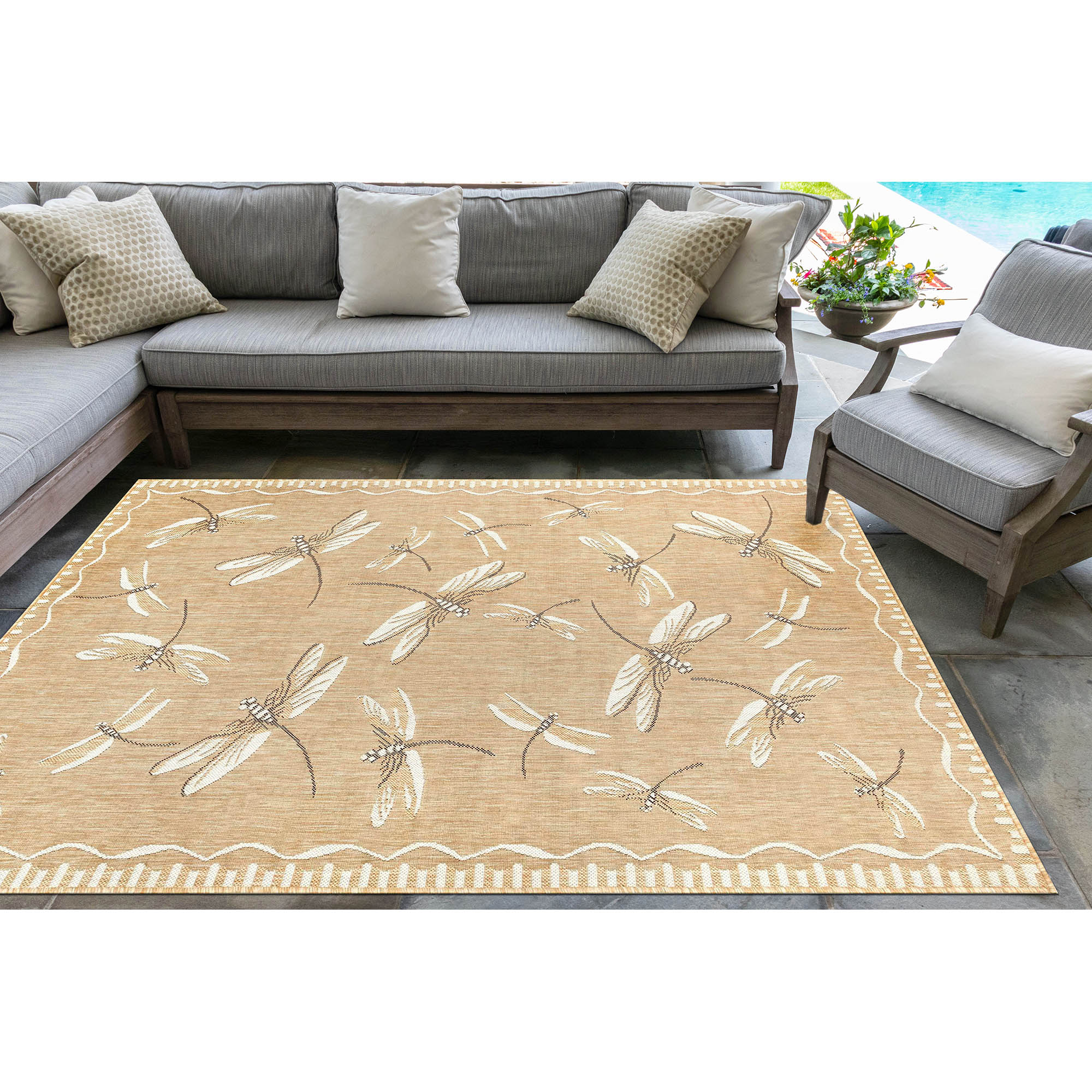 Carmel Dragonfly Indoor Outdoor Area Rug
