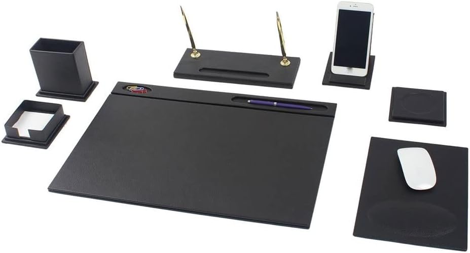 Leather 7 Pieces Desk Organizer W7082