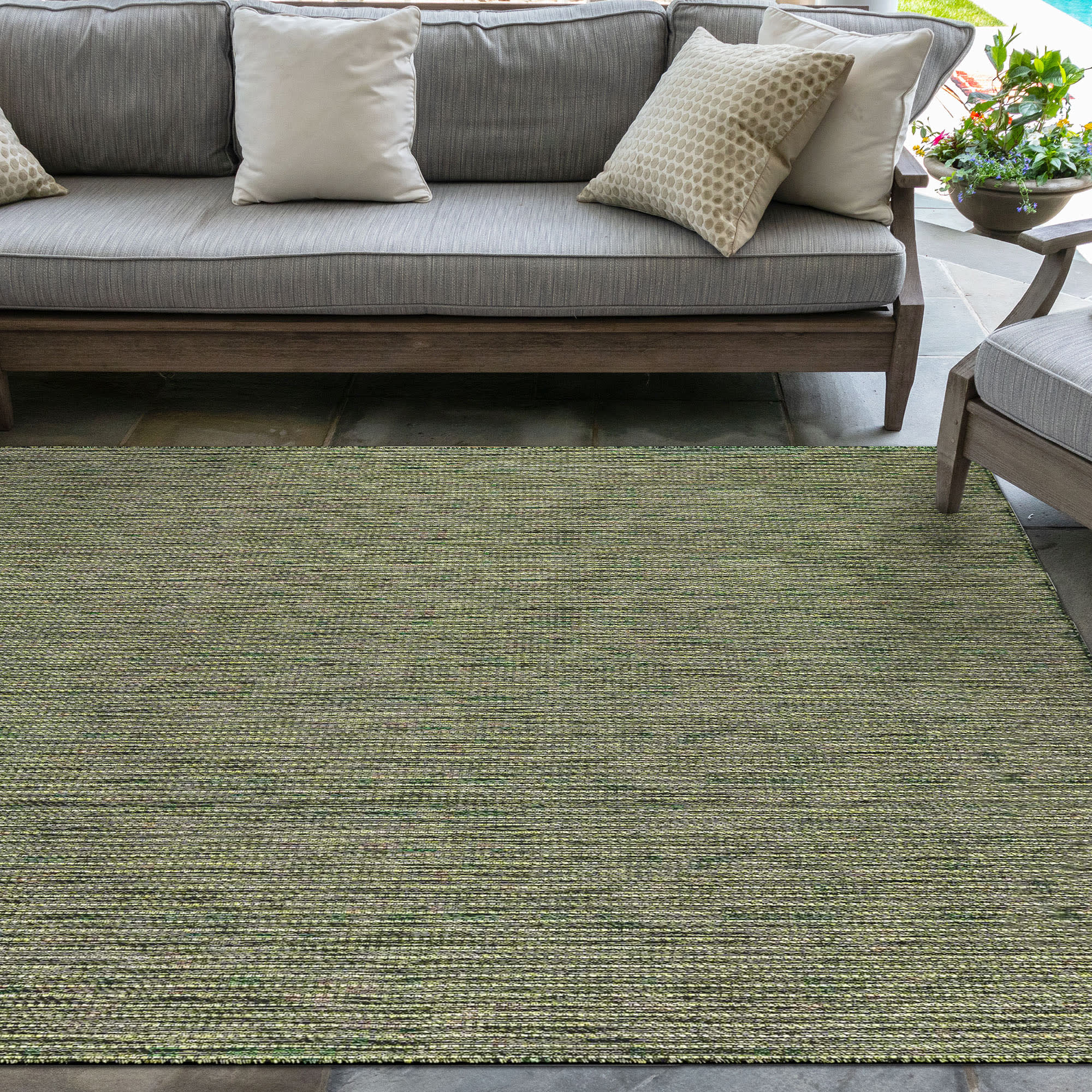 Carmel Texture Stripe Indoor Outdoor Area Rug