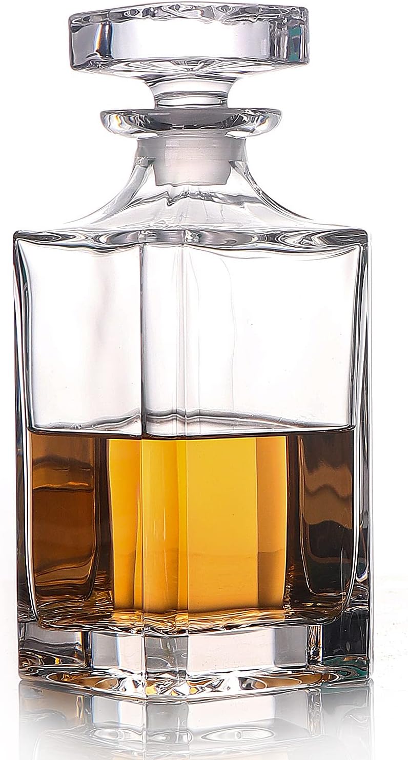 Glass Decanter with Airtight Stopper, 25.97 oz K46419