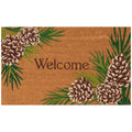 Natura Pinecone Border Coir Doormat with Non-Slip Backing