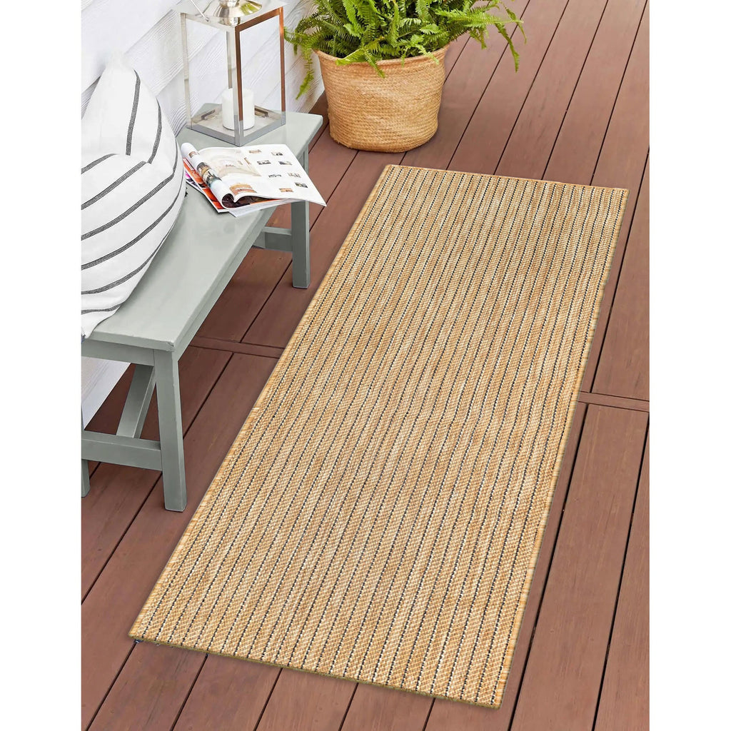 Carmel Texture Stripe Indoor Outdoor Area Rug
