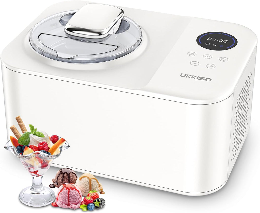 1.2L Automatic Ice Cream Maker Machine with LCD Display and Compressor P5408