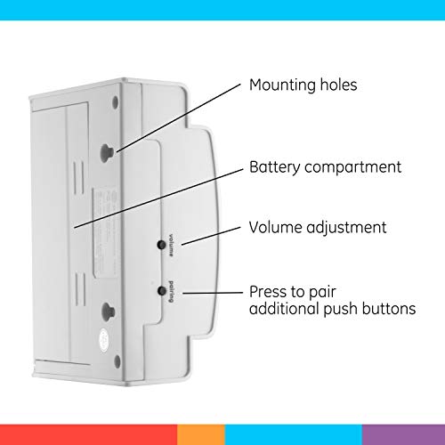 White Wireless Doorbell Kit with 2 Push Buttons and 8 Melodies H113