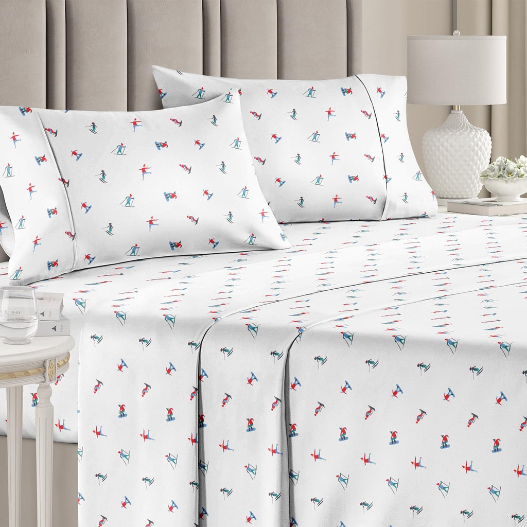 Queen Christmas Sheets 4 Piece Deep Pocket Sheet Set O937734