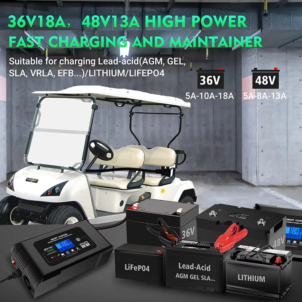 36V/48V 18-Amp Smart Golf Cart Battery Charger M82130