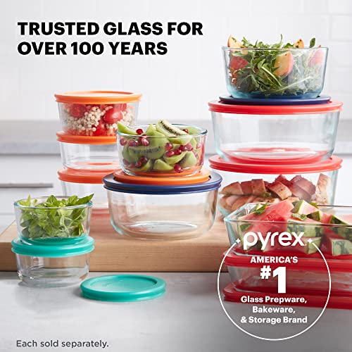 Glass Food Storage Container with Lids, 3 Cup Q30339