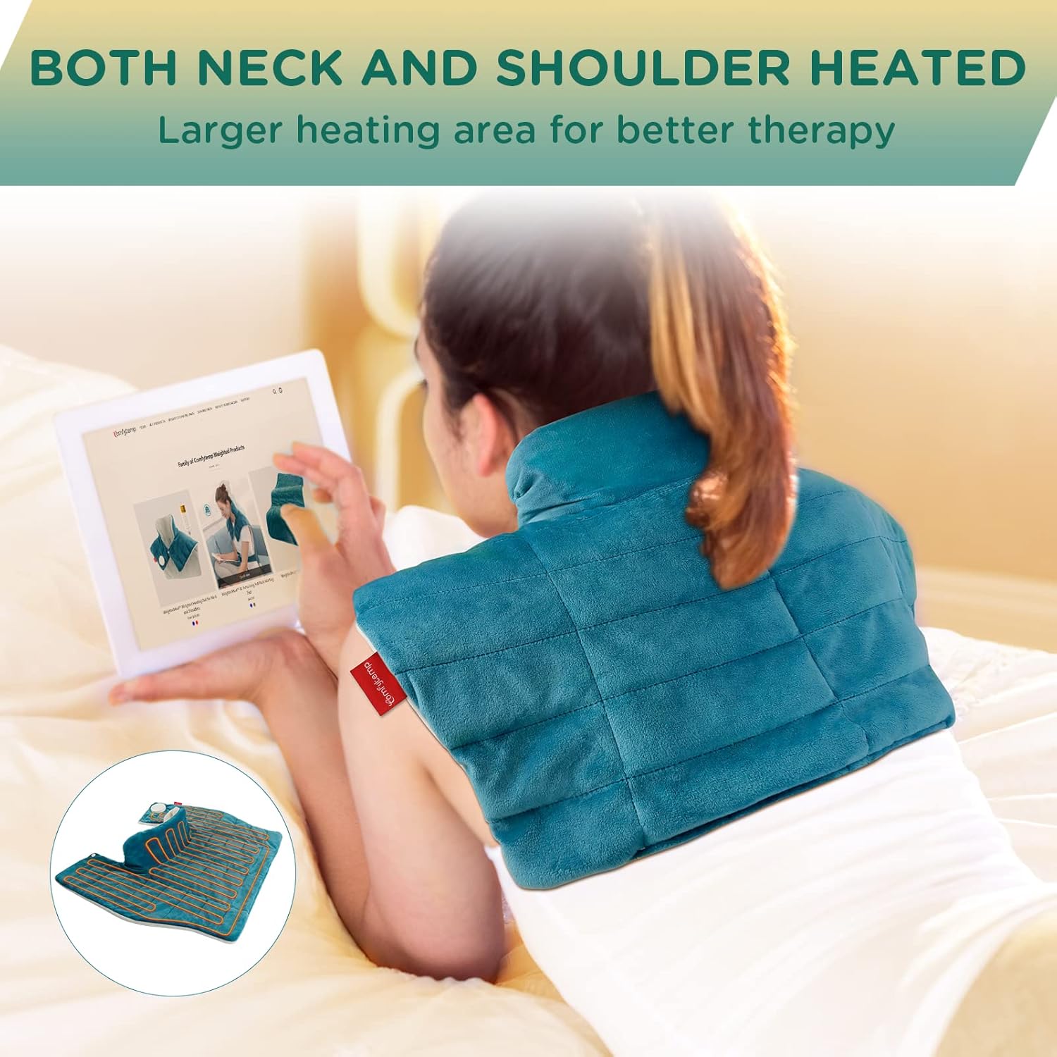 Heating Pad with Strap, 9 Heat Levels, 11 Auto-Off V302138