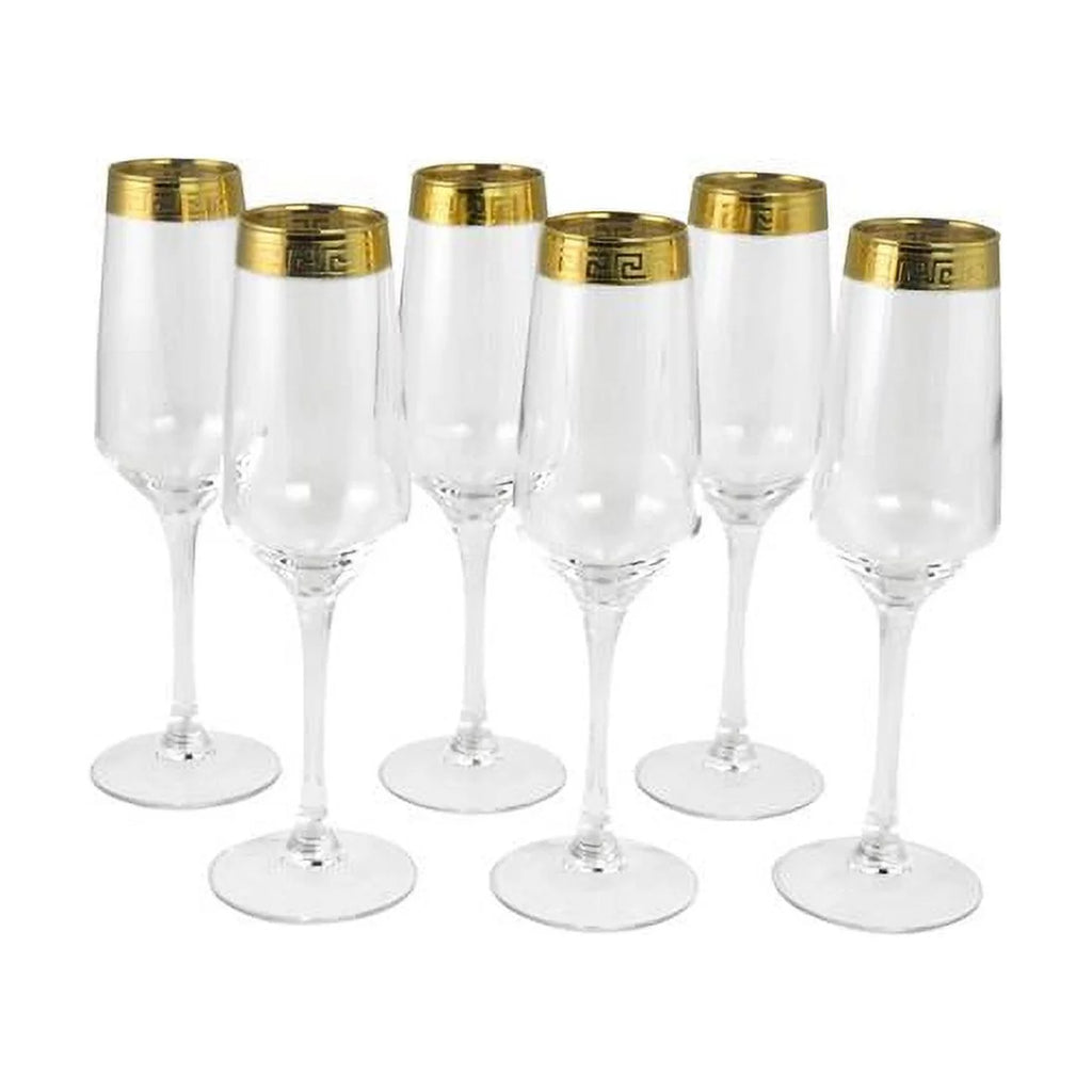 6 Piece Flute Glass Set B9748