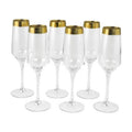 6 Piece Flute Glass Set B9748